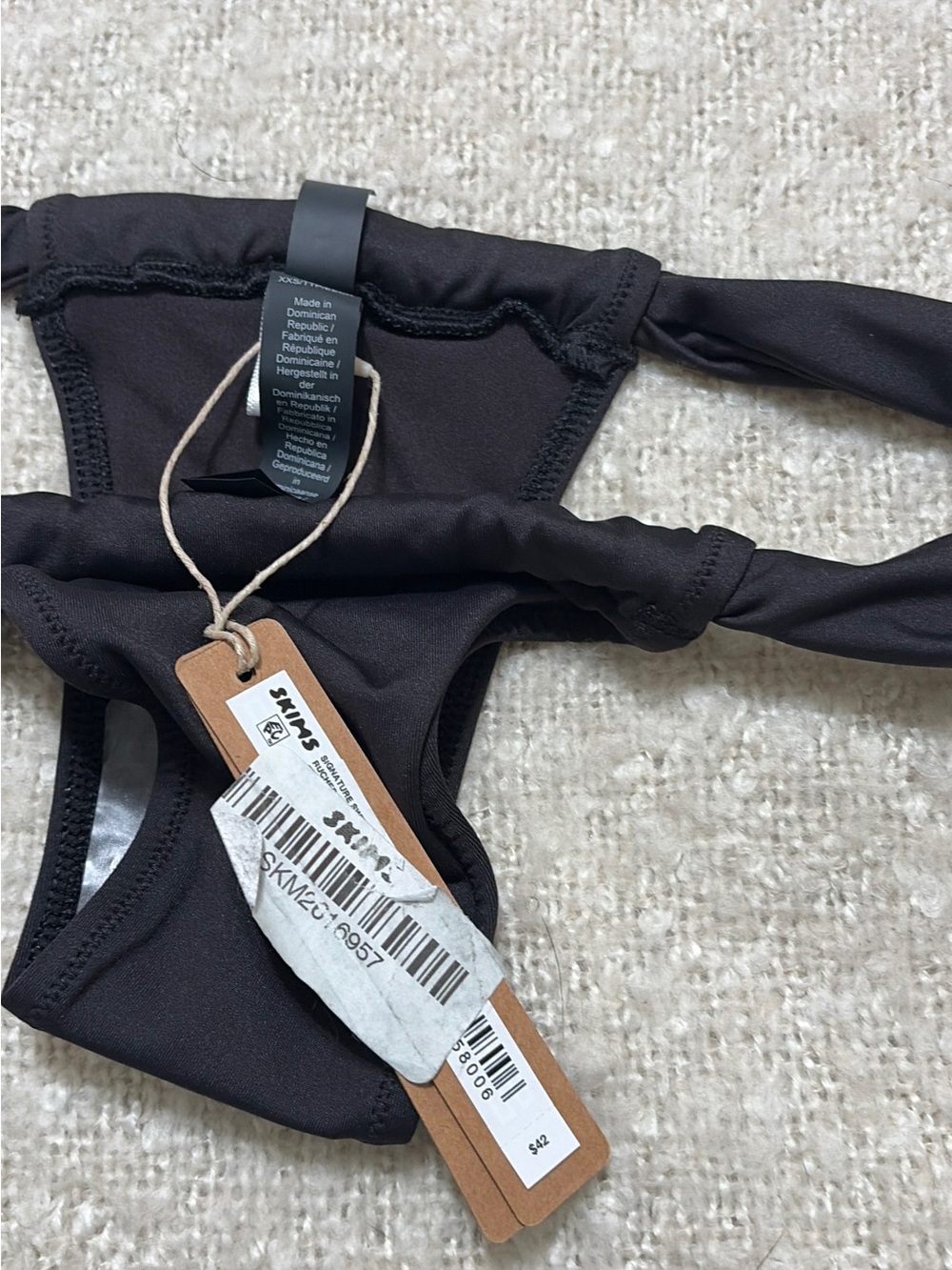 SKIMS Black Women's Two-Piece Swim Bikini Set - Picture 6 of 7